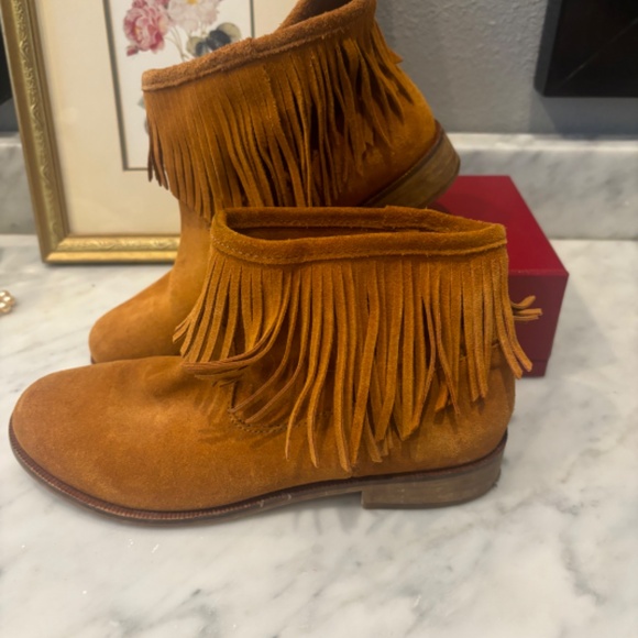 Zara Girls Brown Suede Boots with Fringe Size 36/US 6 - Picture 15 of 15